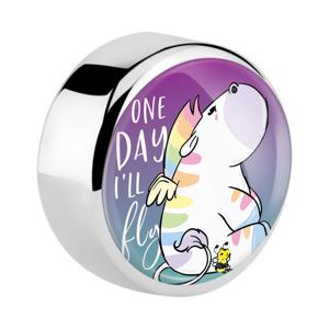 Disk met Chubby Unicorn Design Chirurgisch staal 316L Balletjes, staafjes en meer