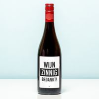 Wijnfles Wijnzinnig Bedankt - Rood (Merlot)