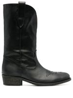 Via Roma 15 bottes d'inspiration western en cuir - Noir - thumbnail