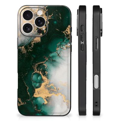 Marmeren Print Telefoonhoesje voor iPhone 16 Pro Marmer Groen
