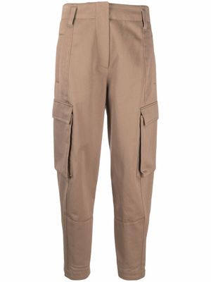Brunello Cucinelli pantalon court à poches cargo - Marron