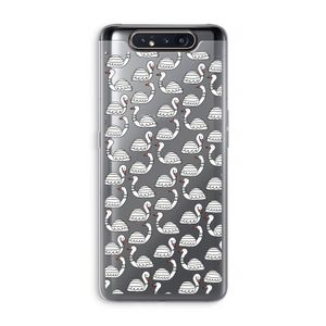 Zwanen: Samsung Galaxy A80 Transparant Hoesje