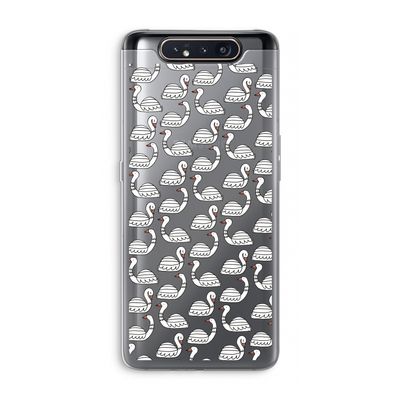 Zwanen: Samsung Galaxy A80 Transparant Hoesje
