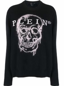 Philipp Plein pull en maille intarsia - Noir