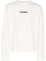 Jil Sander pull à logo imprimé - Blanc