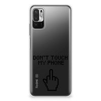 Xiaomi Redmi Note 10/10T 5G | Poco M3 Pro Silicone-hoesje Finger Don't Touch My Phone - thumbnail