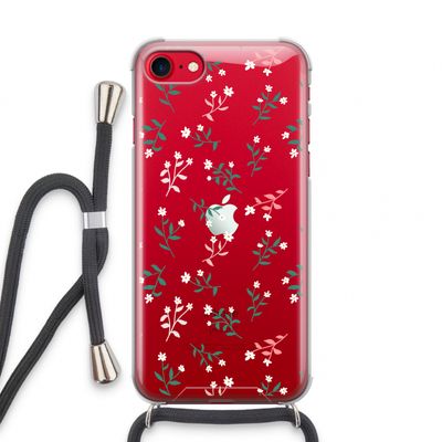 Small white flowers: iPhone SE 2020 Transparant Hoesje met koord