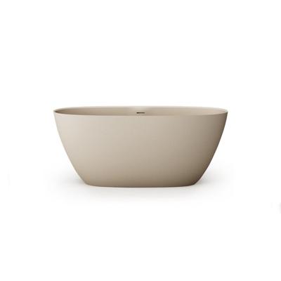 Zeza Element Vrijstaand Bad - 145x71x60cm - solid surface - mat beige SW1208796