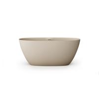 Zeza Element Vrijstaand Bad - 145x71x60cm - solid surface - mat beige SW1208796