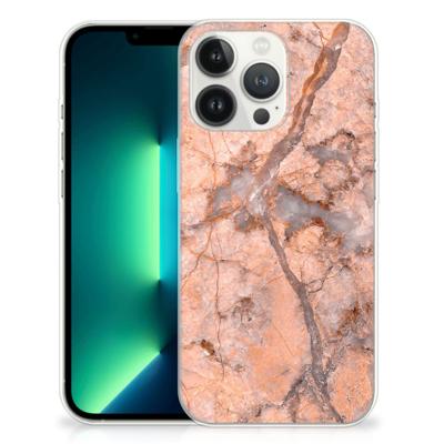 iPhone 13 Pro Max | TPU | Siliconen hoesje | Marmer Oranje