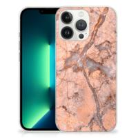 iPhone 13 Pro Max | TPU | Siliconen hoesje | Marmer Oranje