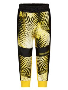 Roberto Cavalli Junior pantalon de jogging à imprimé graphique - Jaune