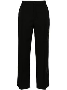 Off-White pantalon en laine vierge à coupe droite - Noir