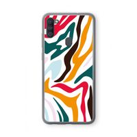 Colored Zebra: Samsung Galaxy A11 Transparant Hoesje