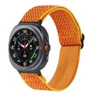 Elastische solo loop nylon bandje - Oranje - Samsung Galaxy Watch 8 - 40mm / 44mm