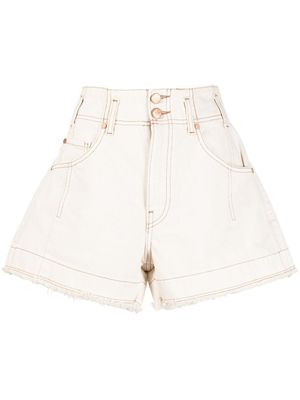 Ulla Johnson short ample à taille haute - Blanc