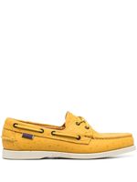 Sebago chaussures bateau en cuir à pois - Jaune