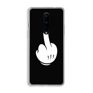 Middle finger black: OnePlus 8 Transparant Hoesje