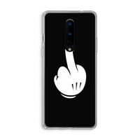 Middle finger black: OnePlus 8 Transparant Hoesje