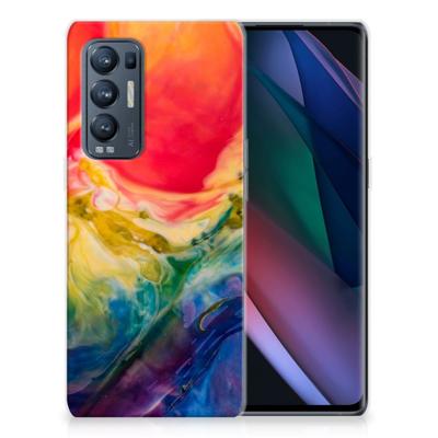 Smartphone hoesje OPPO Find X3 Neo Watercolor Dark Smartphone hoesje OPPO Find X3 Neo Watercolor Dark