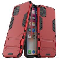 Schokbestendige PC + TPU case met houder voor 11 Pro Max (rood)