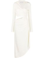 Off-White robe mi-longue drapée - Blanc