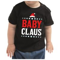 Kerstshirt Baby Claus zwart baby jongen/meisje - thumbnail