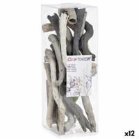 Decoratieve boomstam Grijs 9 x 27 x 9 cm (12 Stuks)