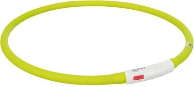 Trixie halsband usb siliconen lichtgevend oplaadbaar groen