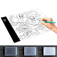 2.2W 5V LED drie niveau van helderheid dimbaar A5 acryl USB-kopie planken Anime schets tekening schetsblok