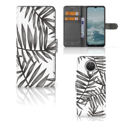 Nokia G10 | G20 Hoesje Leaves Grey Nokia G10 | G20 Hoesje Leaves Grey