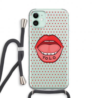 Yolo Denise: iPhone 11 Transparant Hoesje met koord
