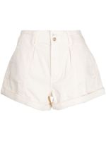 PAIGE short Brooklyn à taille haute - Tons neutres