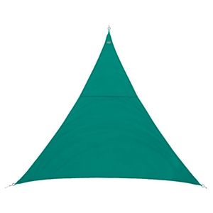 Polyester schaduwdoek/zonnescherm Curacao driehoek mint groen 4 x 4 x 4 meter