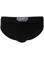 DSQUARED2 slip en coton à bande logo - Noir