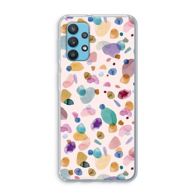 Terrazzo Memphis Pink: Samsung Galaxy A32 4G Transparant Hoesje