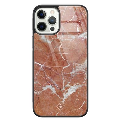 iPhone 12 Pro glazen hardcase - Marble sunkissed