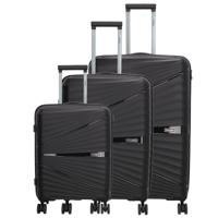 Beagles Travel 3 delige Kofferset Hardcase-Black