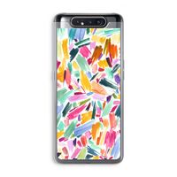 Watercolor Brushstrokes: Samsung Galaxy A80 Transparant Hoesje