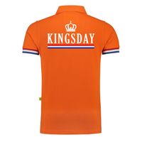 Luxe Kingsday poloshirt oranje 200 grams voor heren