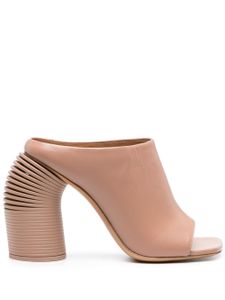 Off-White mules Runway Spring à talon biseauté - Tons neutres