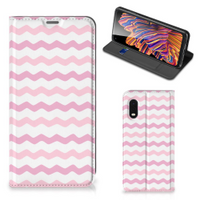 Samsung Xcover Pro Hoesje met Magneet Waves Roze - thumbnail