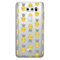 Ananas: LG V30 Transparant Hoesje