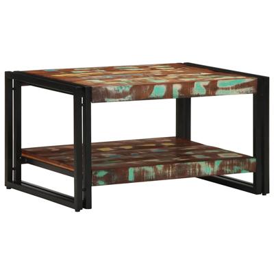 Salontafel 70x50x38 cm massief gerecycled hout meerkleurig