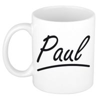 Paul voornaam kado beker / mok sierlijke letters - gepersonaliseerde mok met naam   -