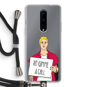 Gimme a call: OnePlus 8 Transparant Hoesje met koord