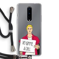 Gimme a call: OnePlus 8 Transparant Hoesje met koord