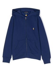 Ralph Lauren Kids hoodie à logo brodé Polo Pony - Bleu