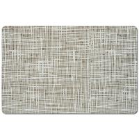 Placemats gestreept - kunststof - 44 x 29 cm - grijs - abstract - onderleggers
