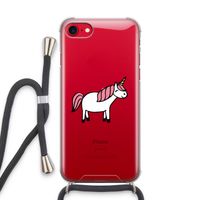 Eenhoorn: iPhone SE 2020 Transparant Hoesje met koord